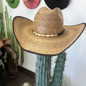 Brown Woven Cowboy Hat